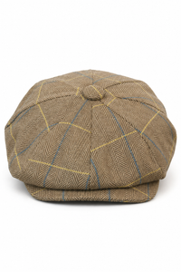 Peaky Blinders-Kappe mit Tweed-Karomuster für Herren