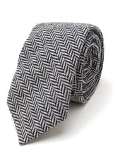 Herren Tweed Grau Krawatte Taschentuch Set Klassisches Britisches Erbe Wolle Fischgrät