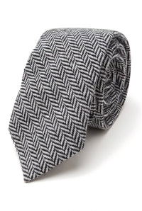 Herren Tweed Grau Krawatte Taschentuch Set Klassisches Britisches Erbe Wolle Fischgrät