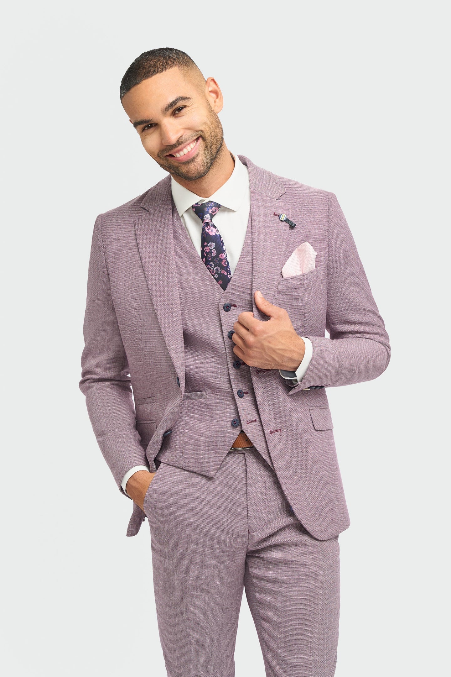 Miami – Rosa Slim Fit Sommerblazer für Herren