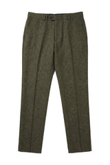 Oscar – Olivgrüne Tweedhose aus Wollmischung für Herren