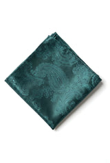 Paisley Hals grün Krawatte Geschenk-Set Einstecktuch Manschettenknöpfe Floral Satin