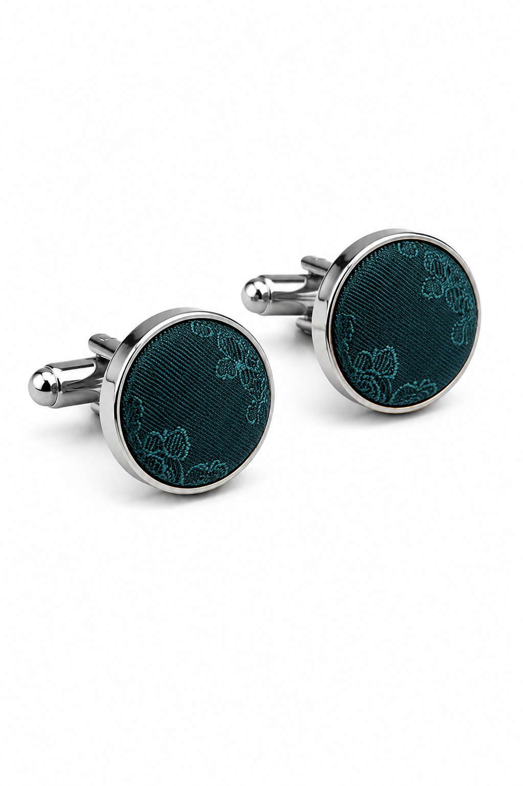 Paisley Hals grün Krawatte Geschenk-Set Einstecktuch Manschettenknöpfe Floral Satin