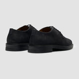 Pedro – Schwarze Wildleder-Derby-Schnürschuhe für Herren mit matter Oberfläche