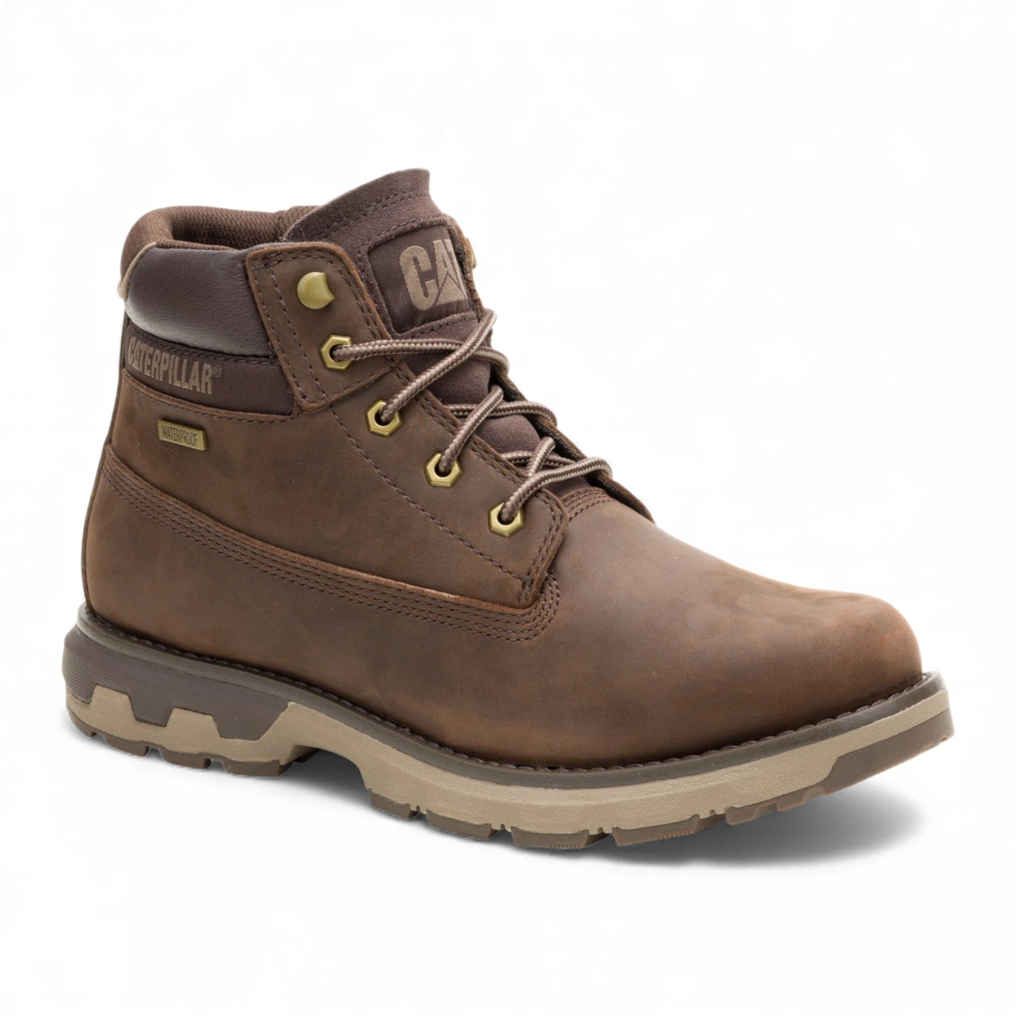 Pursue – Dunkelbraune Herren-Arbeitsstiefel aus Leder, knöchelhoch.