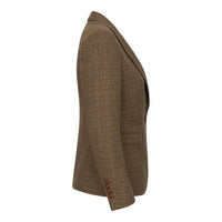 Ralph - Damenblazer aus braunem Tweed, taillierte Passform