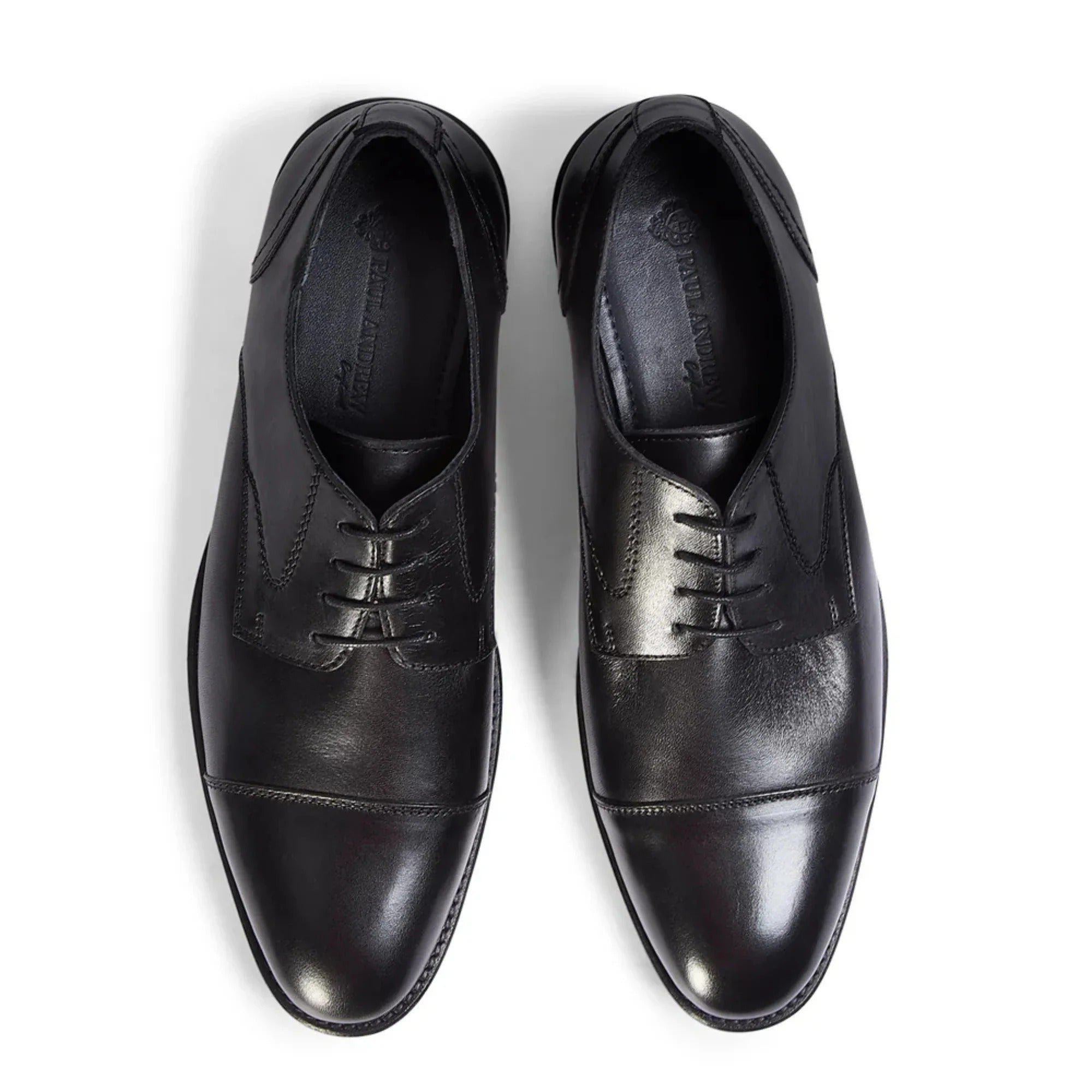 Regent - Schwarze Derby-Schuhe für Herren aus poliertem Leder