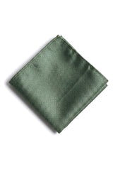 Satin Seide Strukturierte Grüne Krawatte Geschenkset Einstecktuch Manschettenknöpfe Krawatte Matt Satin
