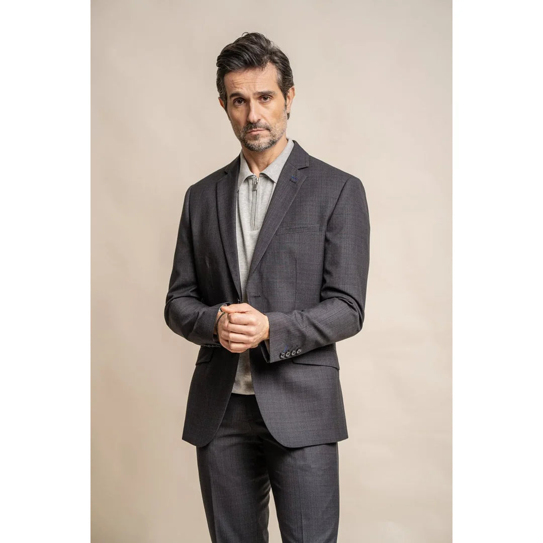 Seeba Seeba - Klassischer dunkelgrauer Herrenblazer: Online kaufen - Happy ...