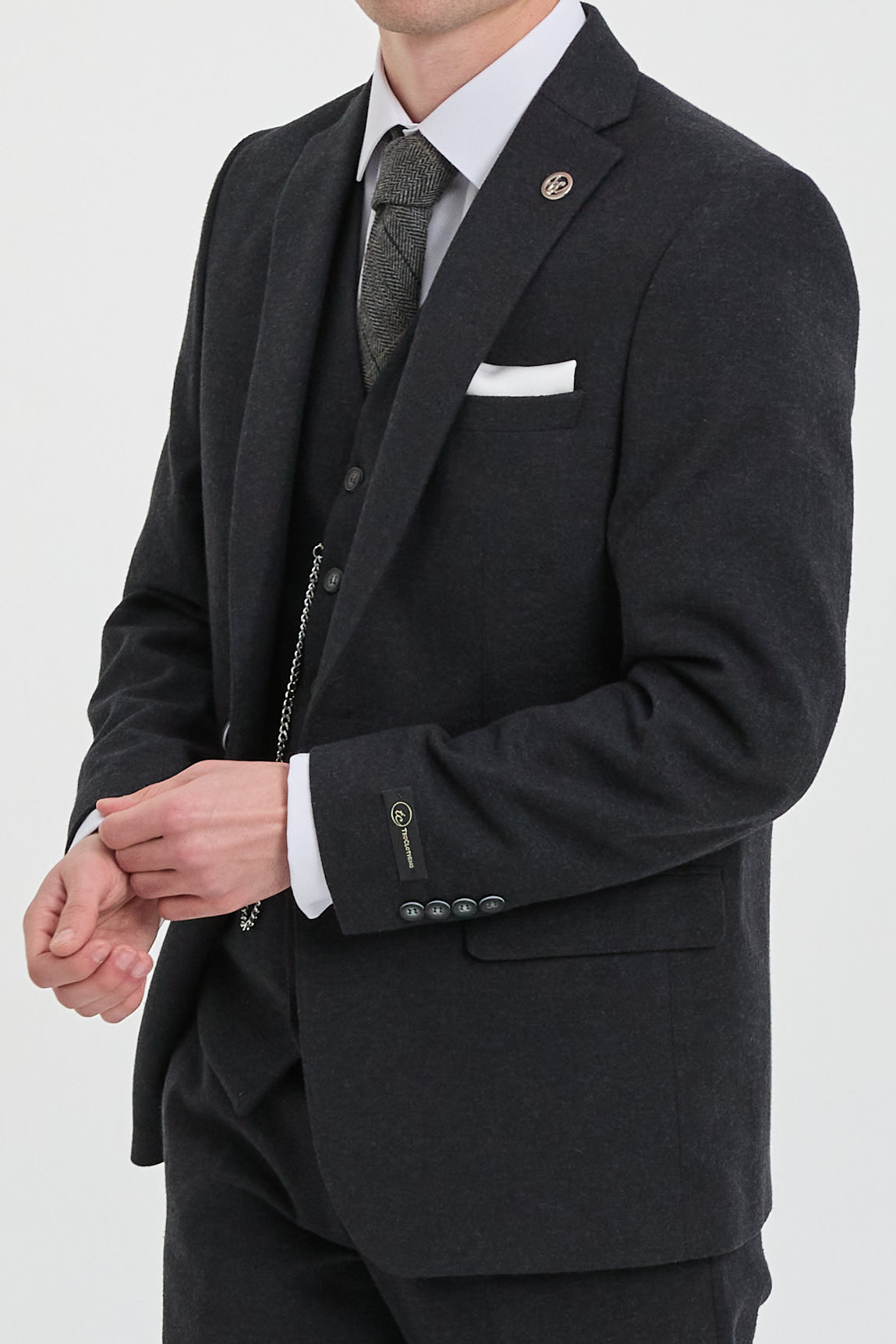 Schwarzer Herrenanzug im Vintage-Stil der 1920er