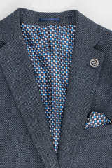 3-teiliger Herrenanzug in Marineblau mit zweireihiger Weste