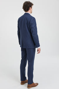 3-teiliger dunkelblauer Nadelstreifenanzug für Herren