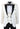 Mens Paisley Tuxedo Blazer And Waistcoat Brocade Dinner Jacket Satin Ivory Black