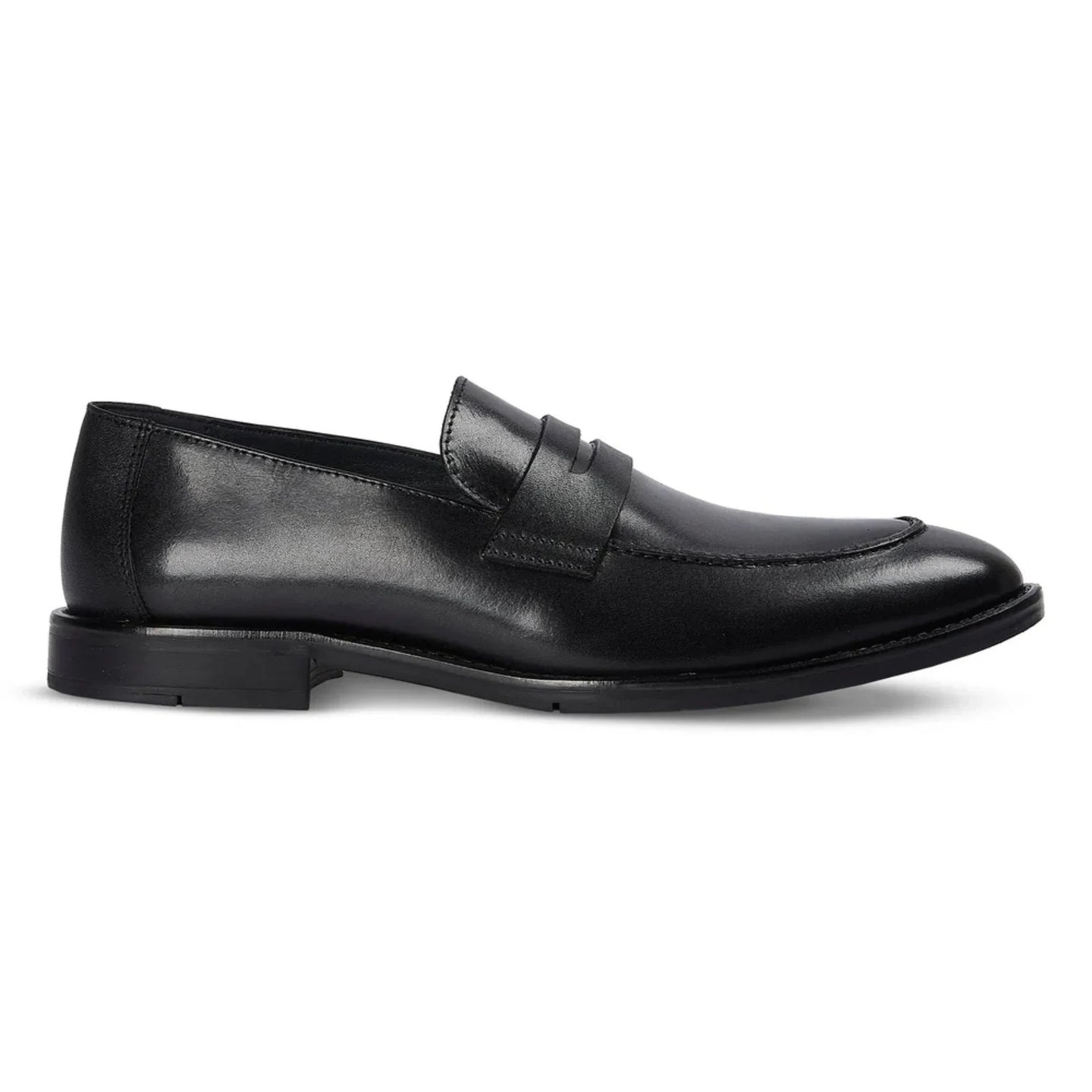 Ted – Schwarze Herren-Penny-Loafer aus Leder im klassischen Mokassin-Stil