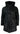 Mens Real Shearling Sheepskin 3/4 Hood Duffle Jacket Black Fur Warm Winter