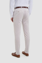 Vasco - Beige Herrenhose mit Fischgrätmuster