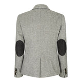 wsn03 - Grauer Tweed-Blazer für Damen, Elow Patch Peaky 1920er Jahre