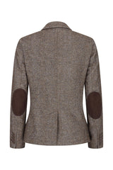 Womens Blazer  1920s Vintage Blinders Tan Brown Herringbone Tailored Fit