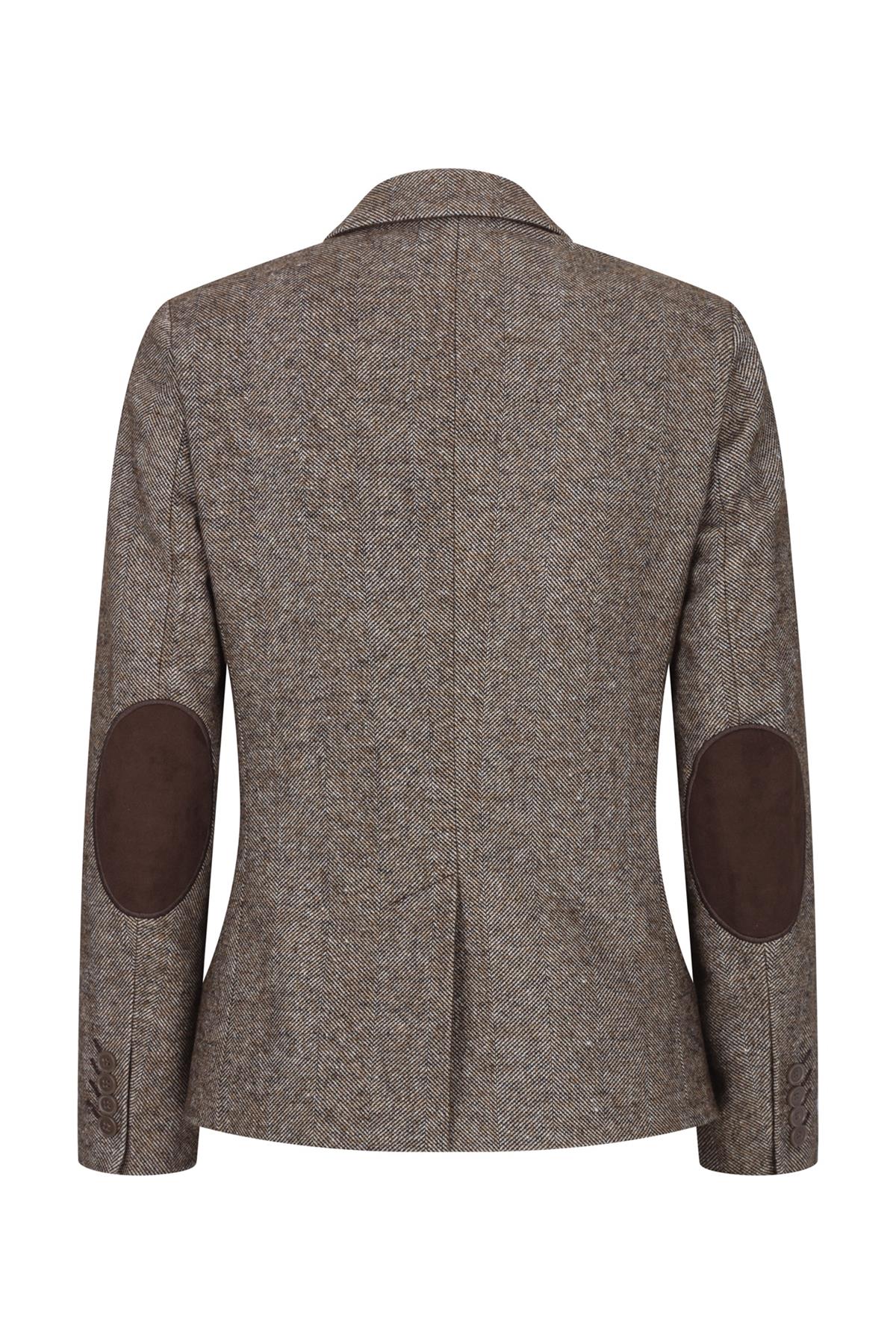 Womens Blazer  1920s Vintage Blinders Tan Brown Herringbone Tailored Fit